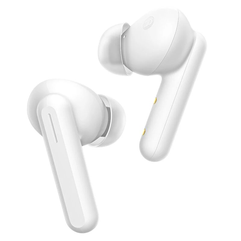 Haylou GT7 white earbuds front view