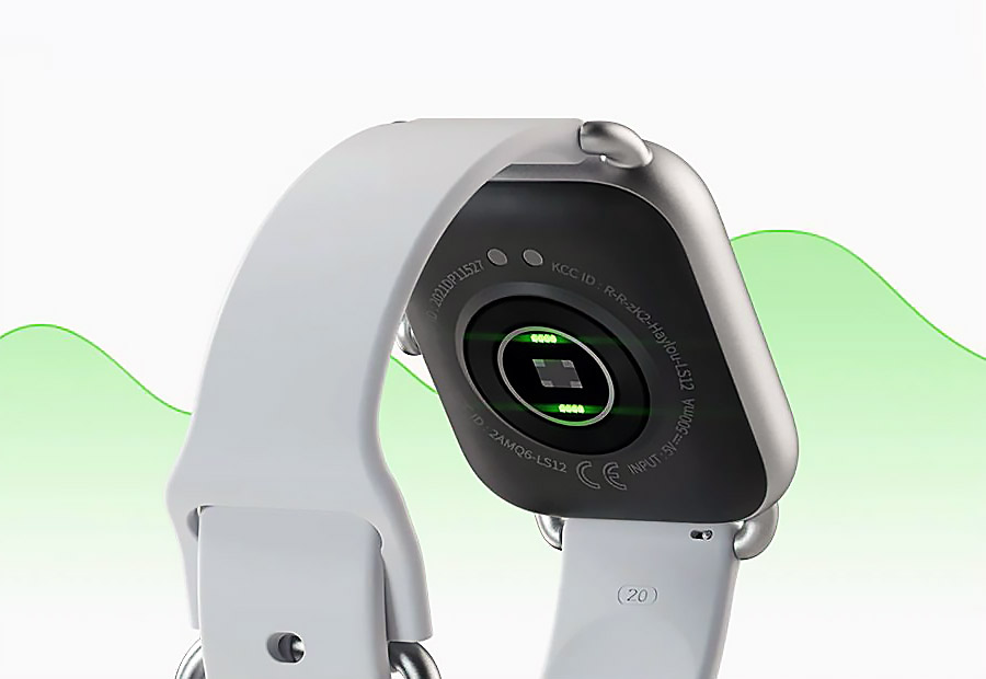 Haylou RS4 Grey smart watch backside view