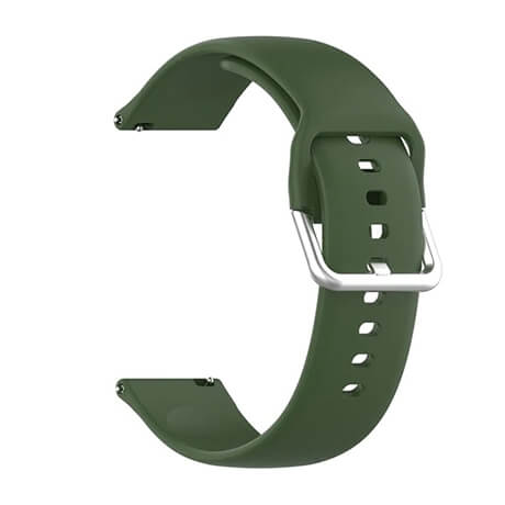 Correa de reloj de silicona suave de color verde oscuro para Haylou Solar