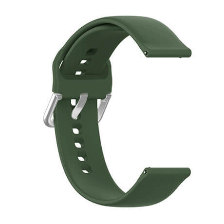 Correa de reloj de silicona suave de color verde oscuro para Haylou Solar