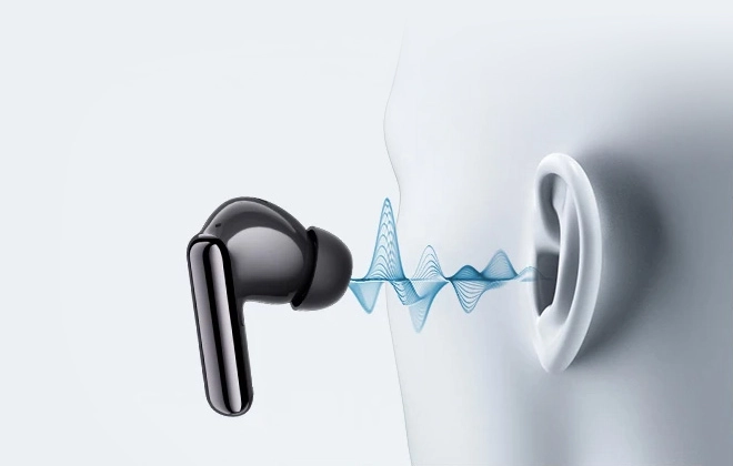 Ondas sonoras de HAYLOU Flowbuds N55 hacia el oído