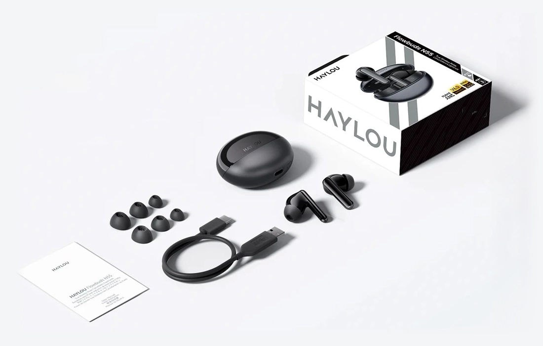 Contenido del paquete HAYLOU Flowbuds N55
