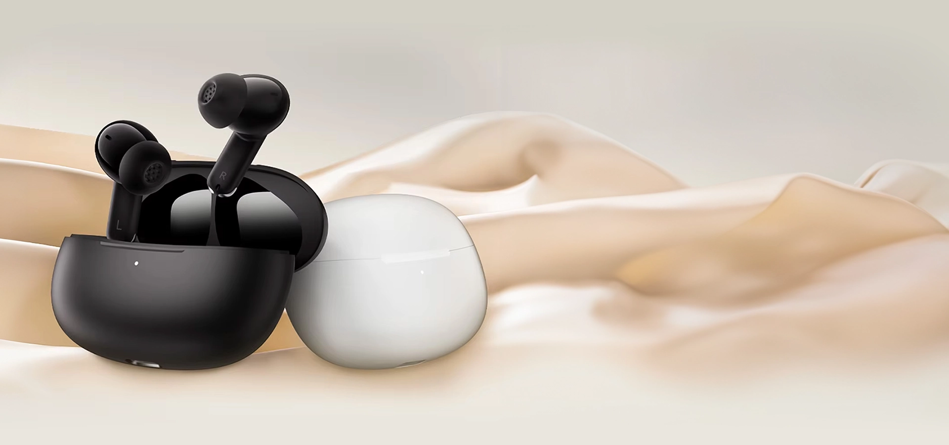 Auriculares Haylou HQ5 blancos y negros