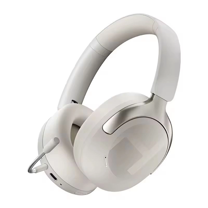 Auriculares Haylou S40 beige con micrófono