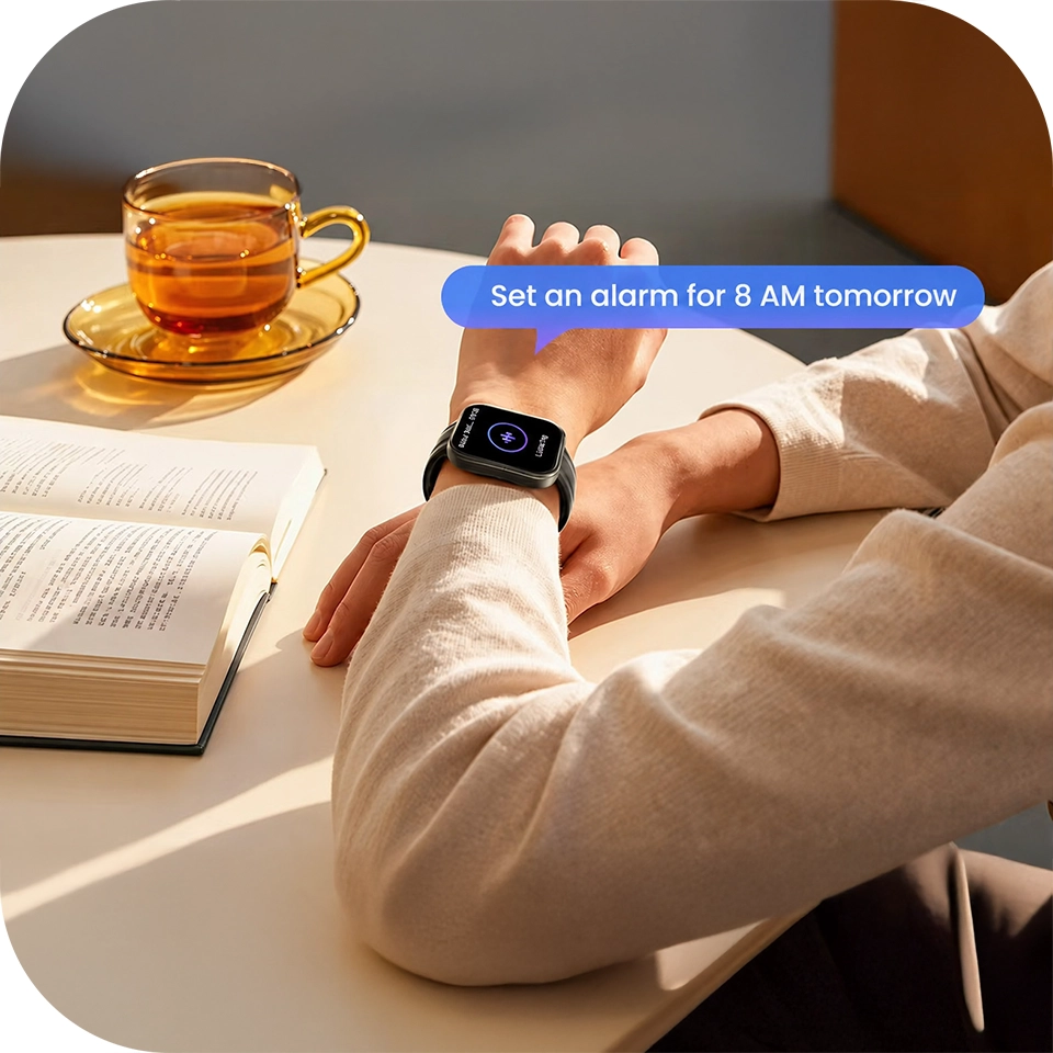 Configuración de alarma en el Haylou Watch Faro