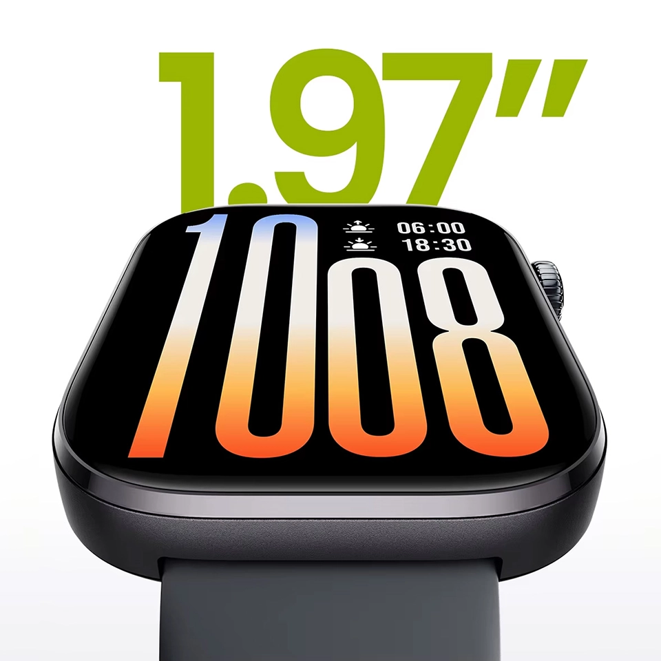 Primer plano de la pantalla AMOLED del HAYLOU Watch Hyper