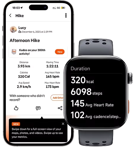 Pantalla para compartir entrenamientos de HAYLOU Watch Hyper