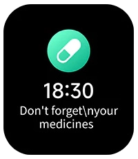 Recordatorios de medicación del HAYLOU Watch 3