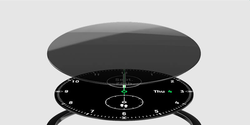 Reloj solar inteligente Haylou con esfera redonda