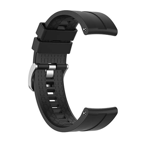 Black lattice elegant silicone watch strap for Haylou LS02