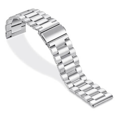 Silver stainless steel watch band for Haylou LS02