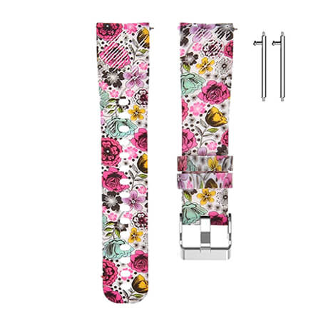 Various flowers print soft silicone band for Haylou LS02