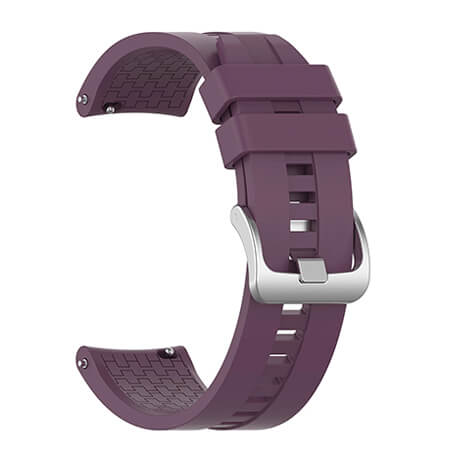 Purple Bakeey 22mm cross grain silicone watch band for Haylou Solar
