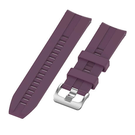 Purple Bakeey 22mm cross grain silicone watch band for Haylou Solar