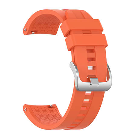 Orange Bakeey 22mm cross grain silicone watch band for Haylou Solar