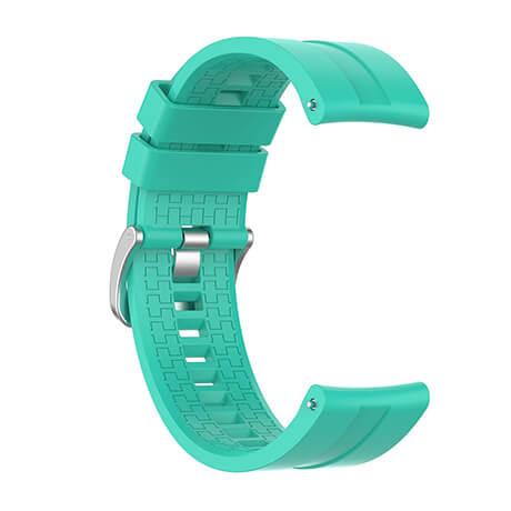 Green Bakeey 22mm cross grain silicone watch band for Haylou Solar