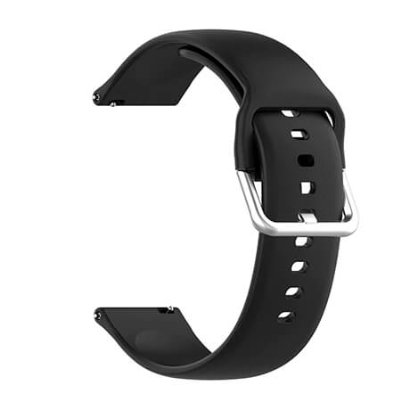 Black soft silicone watch strap for Haylou Solar