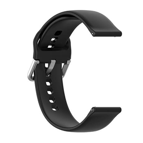Black soft silicone watch strap for Haylou Solar