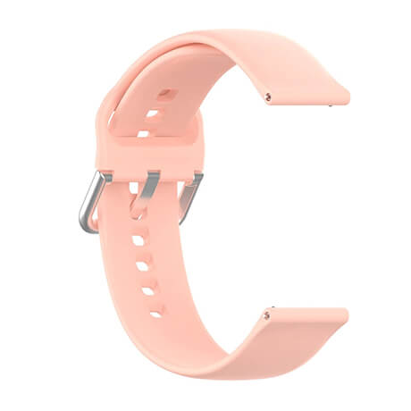 Pink soft silicone watch strap for Haylou Solar