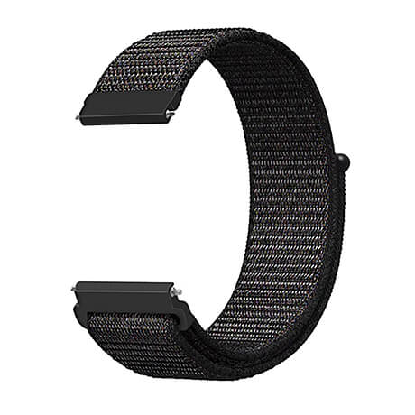 Black nylon canvas replacement strap for Haylou Solar