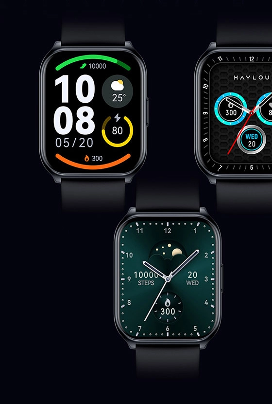 Haylou Watch 2 Pro three different watch faces