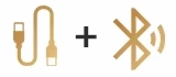 Wired and Bluetooth connection modes