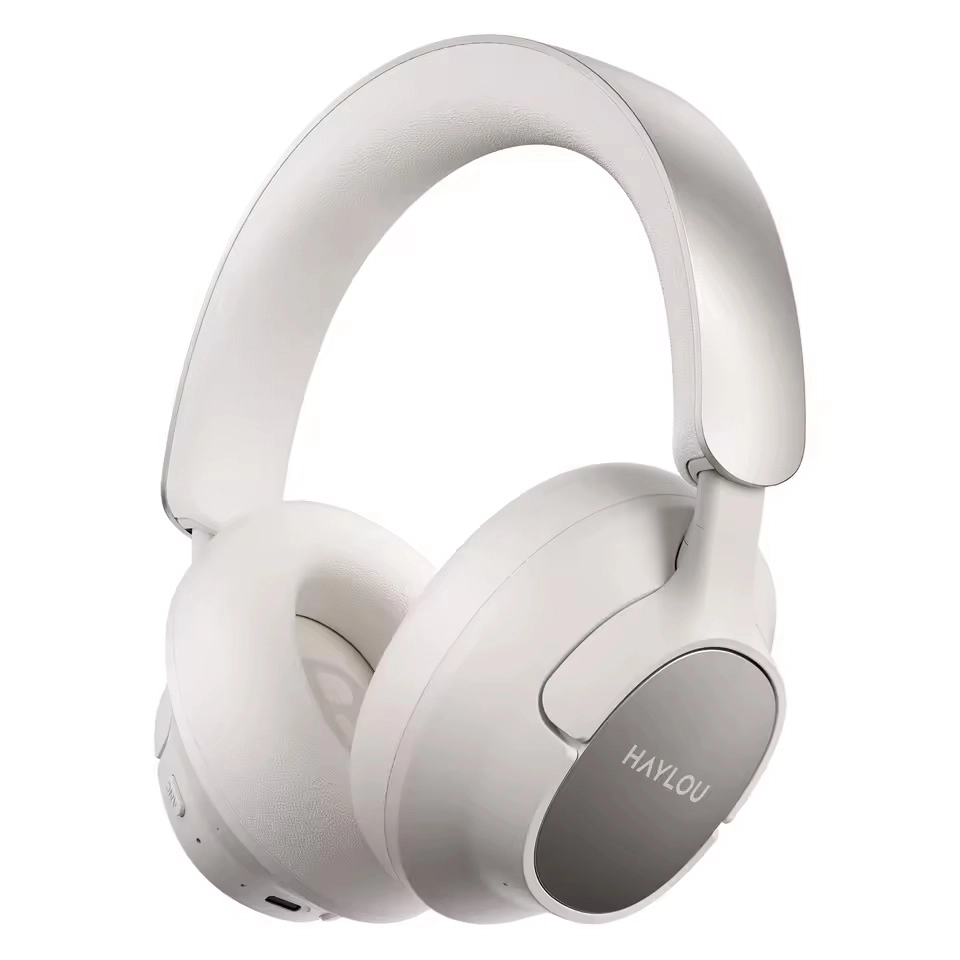 White HAYLOU FlowLoop S33 headphones