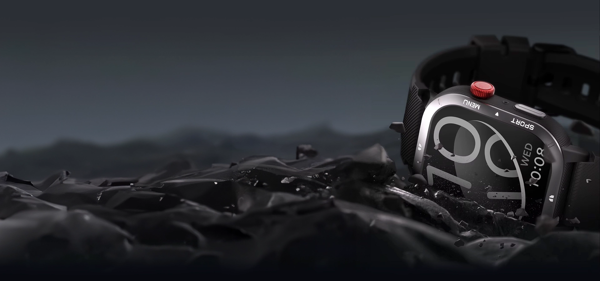Black Haylou Iron Neo on the hard surface