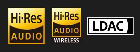 Hi-Res and LDAC logos