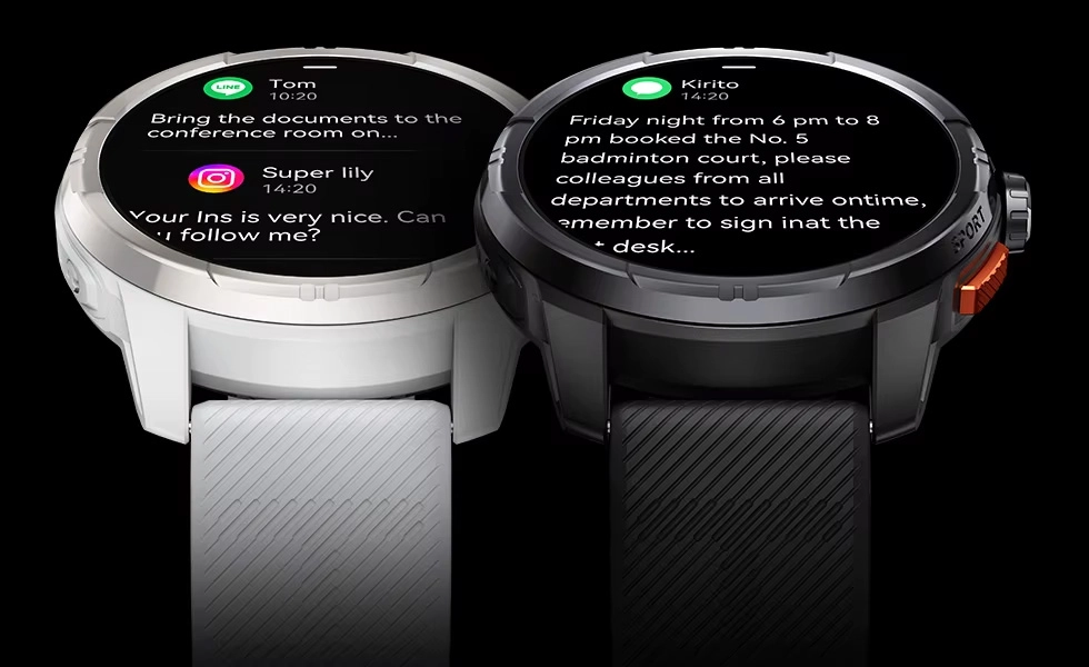 Haylou Solar Ultra Message and notification screens