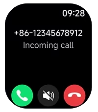 Incoming call on Haylou Watch Faro