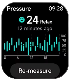 HAYLOU Watch Hyper stress monitoring screen