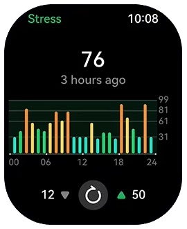 HAYLOU Watch S6 Stress tracking screen