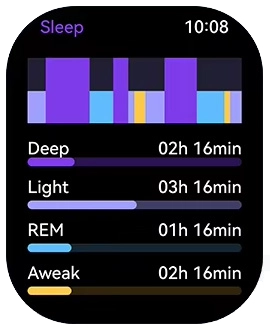 HAYLOU Watch S6 Sleep tracking screen