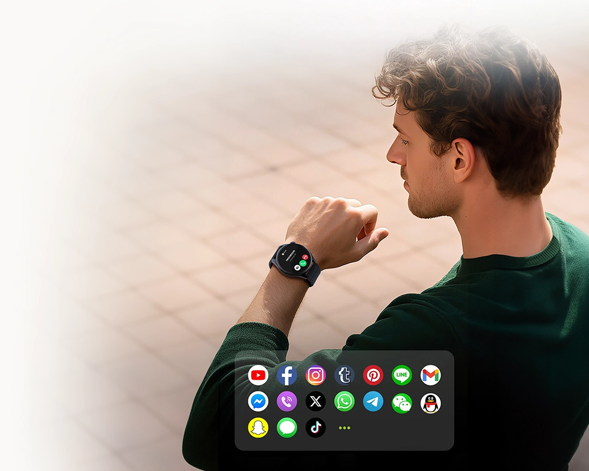 Haylou Watch 4S receiving a call on wrist