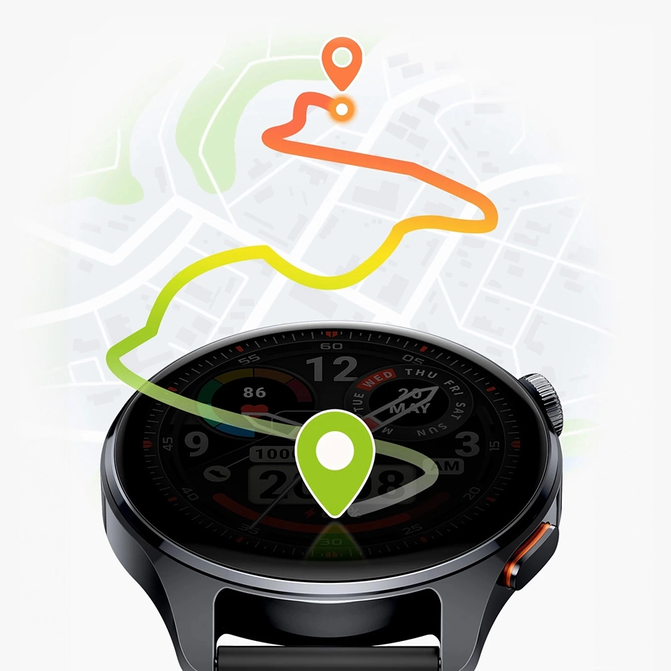 Haylou Watch 4S with route tracking on map