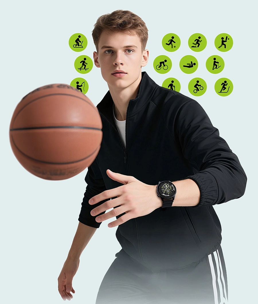 Haylou Watch 4S worn during sports activity