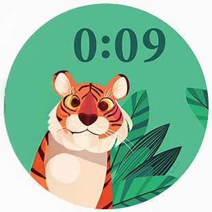 Cartoon tiger watch face