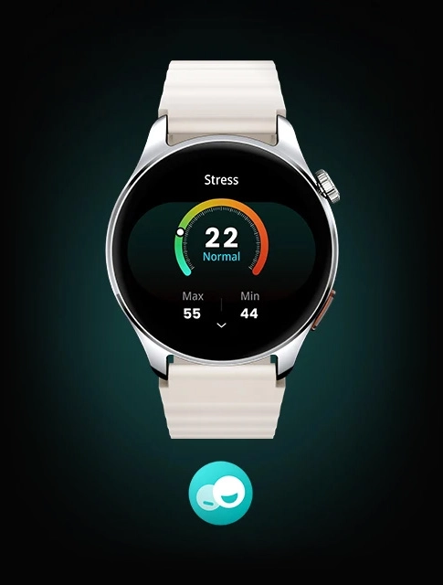 Haylou Watch 4S showing stress level monitoring