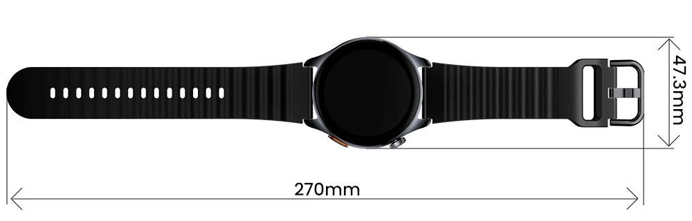 Haylou Watch 4S size diagram