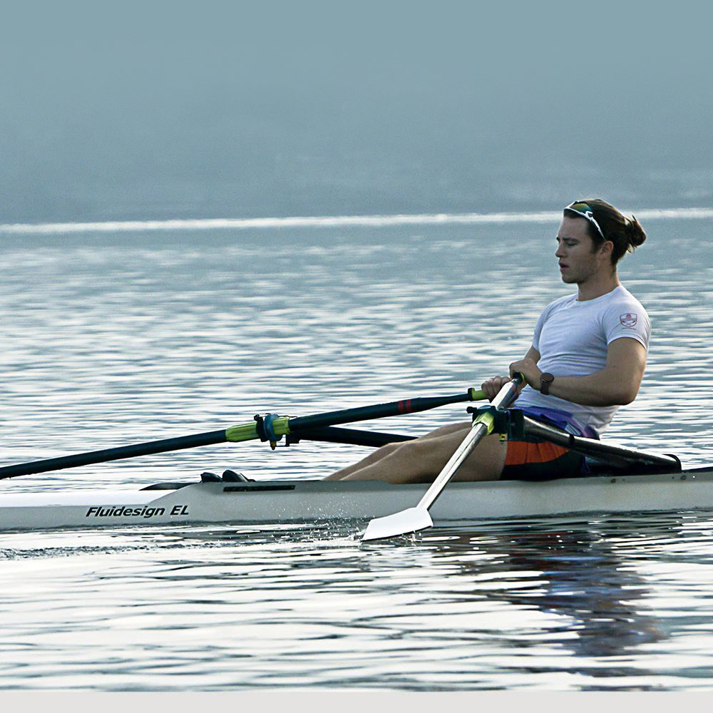 A man on a kayak