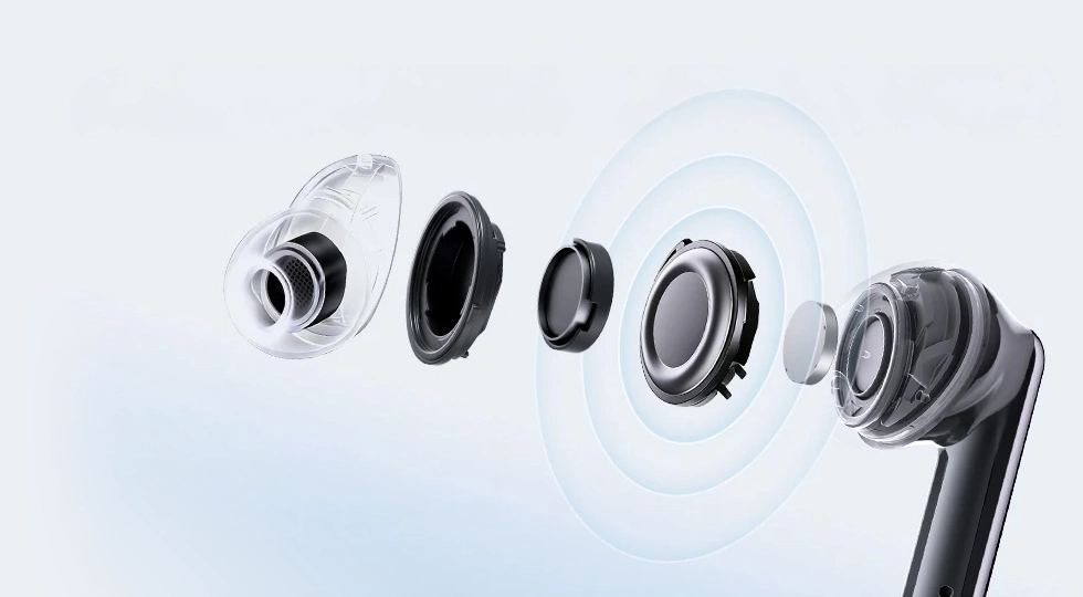 Estrutura do driver dinâmico HAYLOU Flowbuds N55