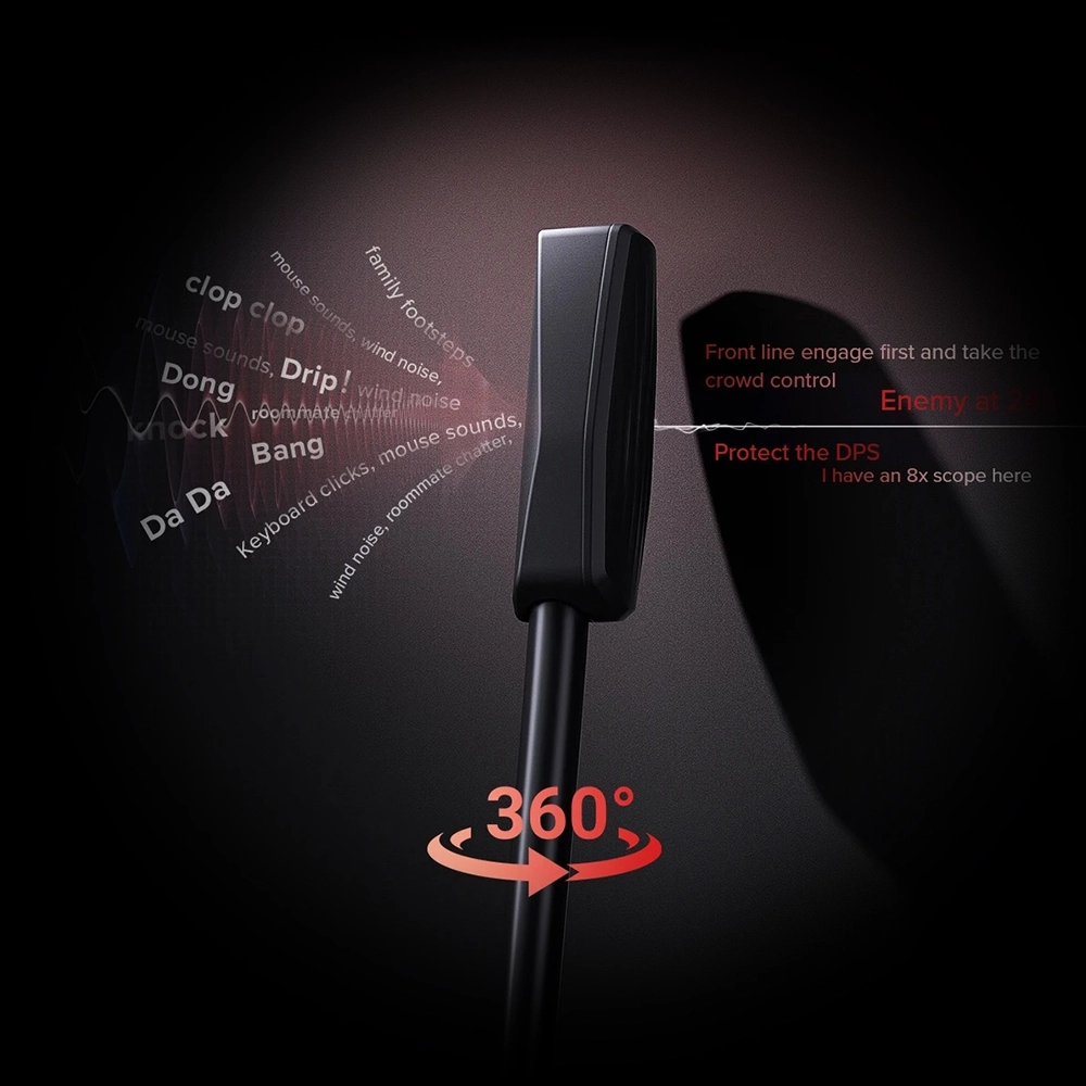 Microfone de headset 360&deg; do HAYLOU HexStorm G1