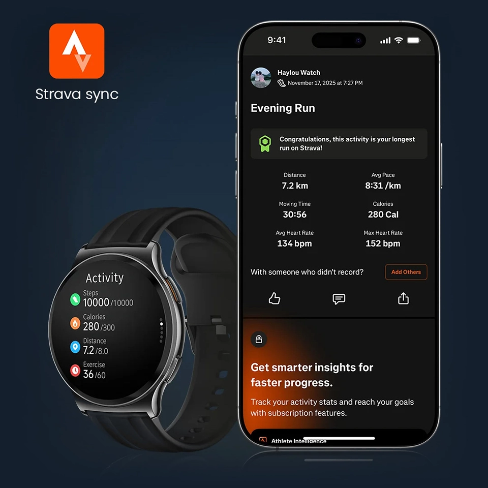 Sincroniza&ccedil;&atilde;o do HAYLOU Solar Lite 2 com o Strava