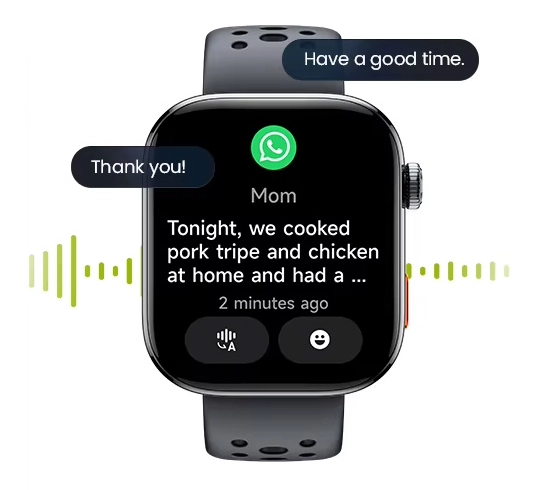 Resposta rápida no WhatsApp no HAYLOU Watch Hyper