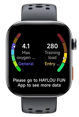 Tela de registros de treino do HAYLOU Watch Hyper